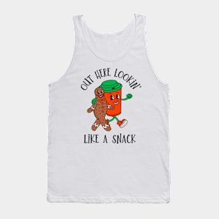 Boujee Looking Like A Snack, Retro Funny Christmas Tank Top